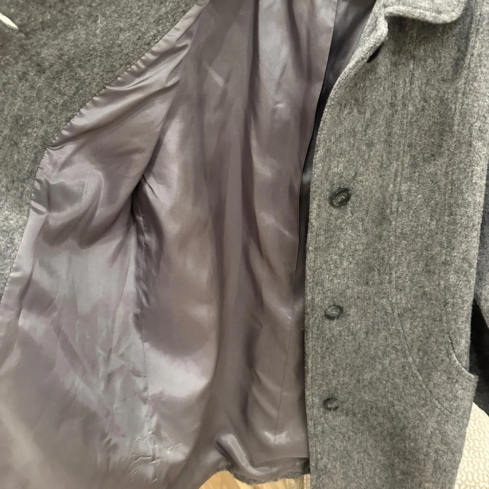 Vintage Wool Blend Grey Coat - Picture 5 of 6